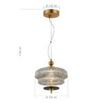 SL6122.303.01 Светильник подвесной ST-Luce Латунь/Латунь, Дымчатый LED 1*8W 3000K ОРИЕНТАЛЬ — изображение 6