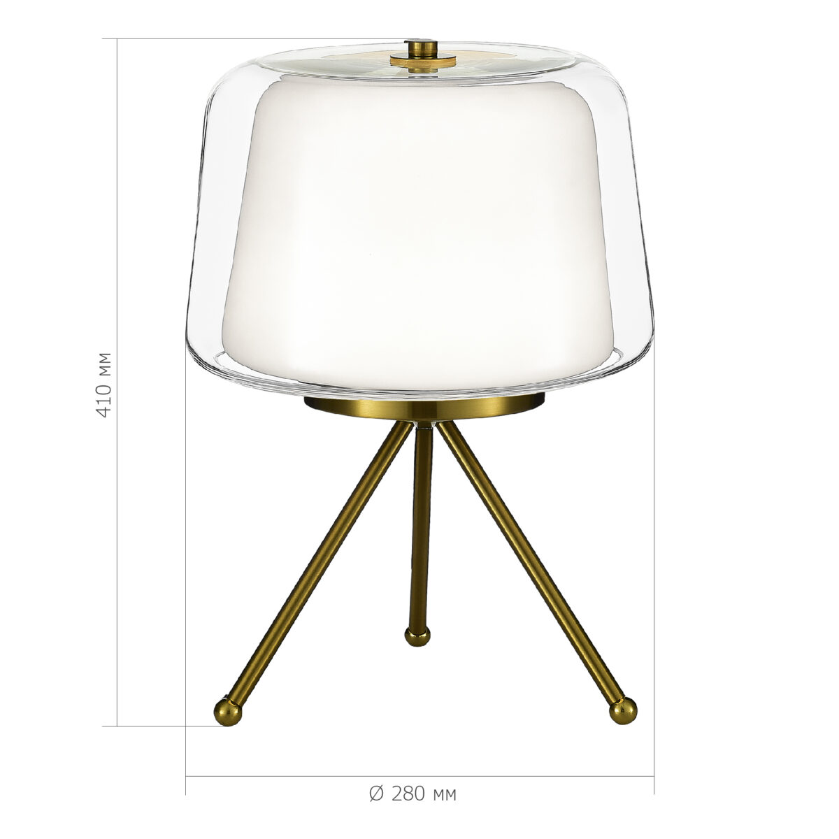 SL6127.304.01 Прикроватная лампа ST-Luce Латунь/Белый, Прозрачный LED 1*16W 3000K ПАНДОРА — изображение 5