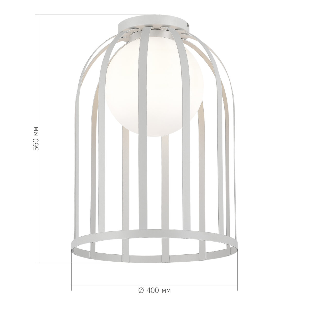 SL6129.502.01 Светильник потолочный ST-Luce Белый/Белый E27 1*60W НОРДИК — изображение 5