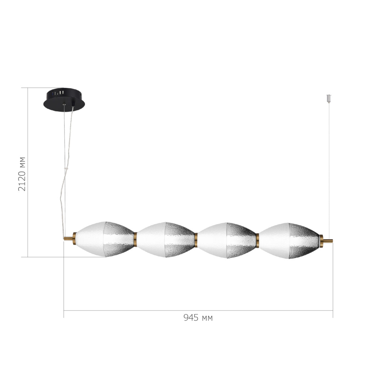 SL6130.403.24 Светильник подвесной ST-Luce Черный/Белый, Дымчатый LED 1*28W 3000K АЙС — изображение 4