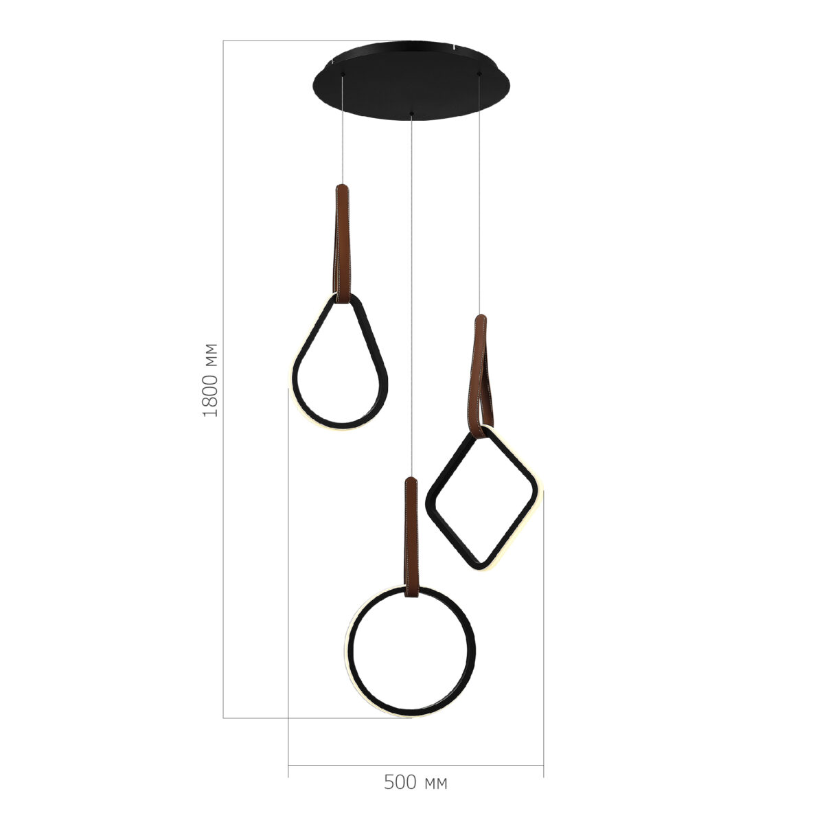 SL6131.403.36 Светильник подвесной ST-Luce Черный/Черный, Терракотовый LED 1*36W 4000K ШЕЙП — изображение 4