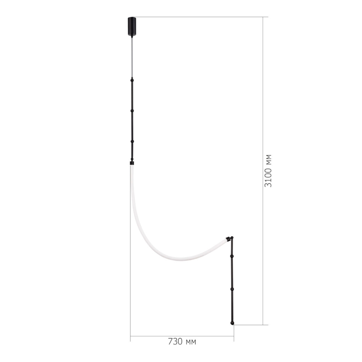 SL6132.401.20 Светильник настенно-потолочный ST-Luce Черный/Белый LED 1*20W 3000K СЛЕЙТ — изображение 2