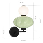 SL6134.401.01 Светильник настенный ST-Luce черный/зелёный, опаловый LED 1*8W 3000K ФЛОРЕНТИНИ — изображение 3