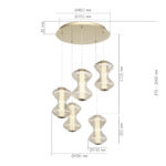 SL6136.233.01 Светильник подвесной ST-Luce золото/коньячный LED 1*28W 3000K СПАЙН — изображение 7