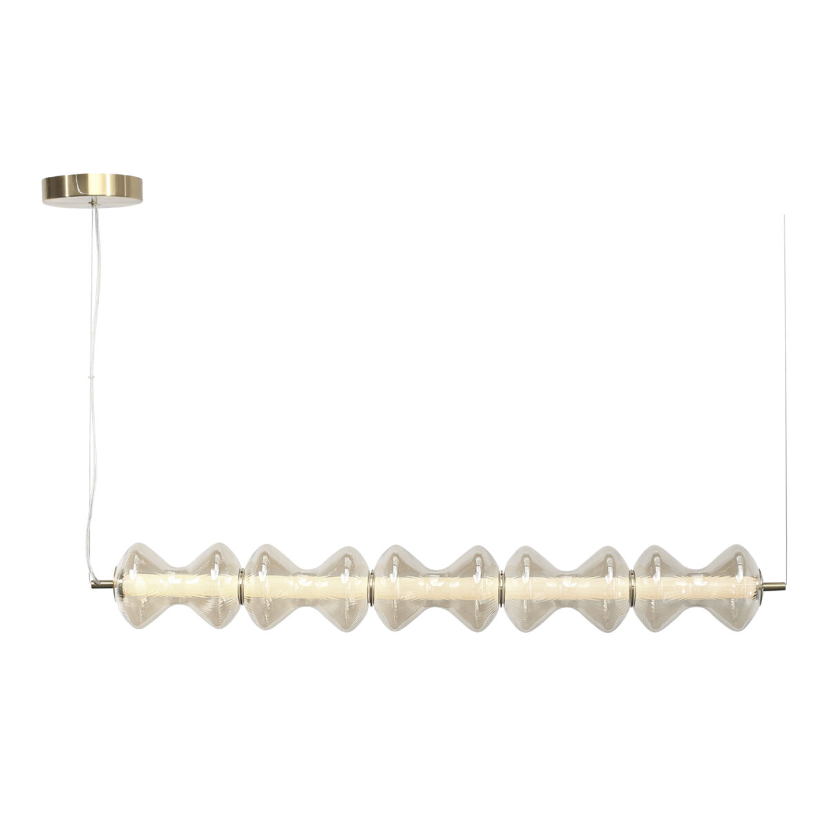 SL6136.243.01 Светильник подвесной ST-Luce золото/коньячный LED 1*28W 3000K СПАЙН — изображение 1