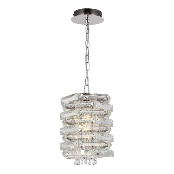 SL6137.103.01 Светильник подвесной ST-Luce никель/прозрачный E14 1*40W СТРОЦЦИ