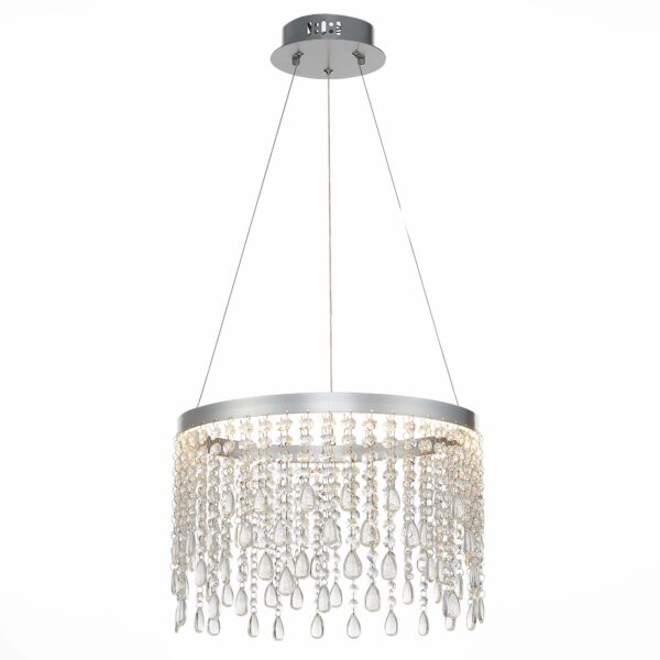 SL6201.103.24 Люстра подвесная ST-Luce Серебристый/Прозрачный LED 1*24W 3000K/4000K/6000K ВЕГА