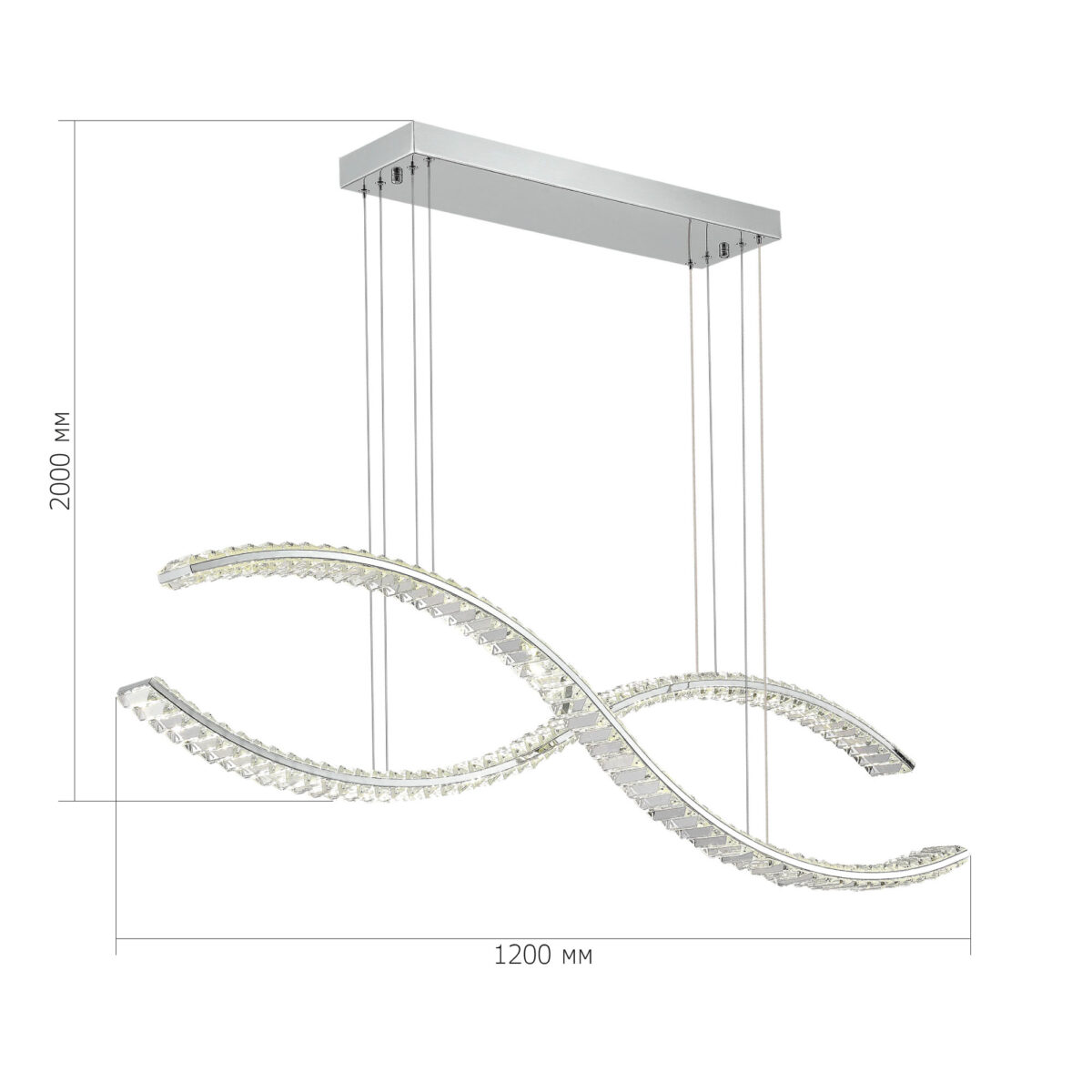 SL6206.103.50 Светильник подвесной ST-Luce Хром/Прозрачный LED 1*50W 3000K АЦЕНО — изображение 4