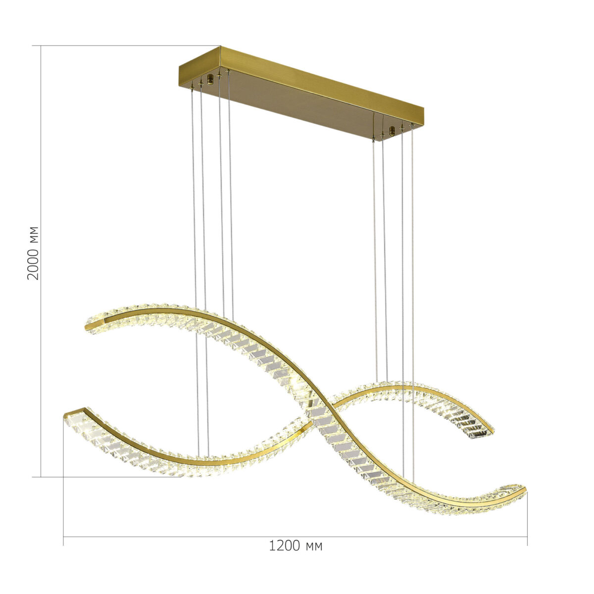 SL6206.303.50 Светильник подвесной ST-Luce Латунь/Прозрачный LED 1*50W 3000K АЦЕНО — изображение 4