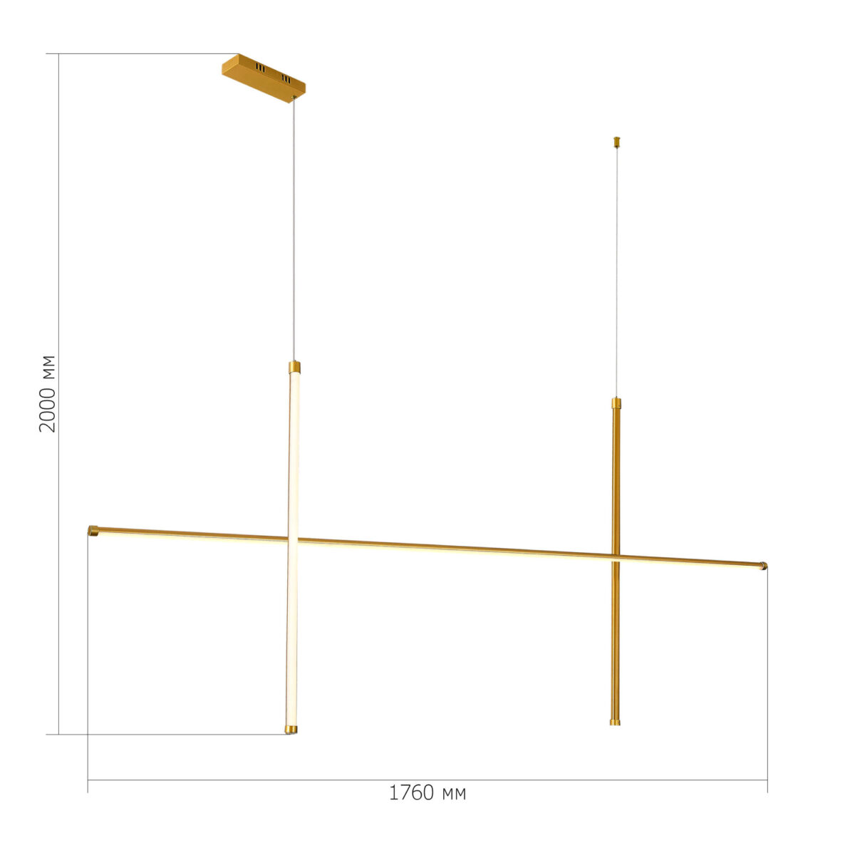 SL6207.203.50 Светильник подвесной ST-Luce Матовое золото LED 1*50W 3000K РЕТИКО — изображение 4