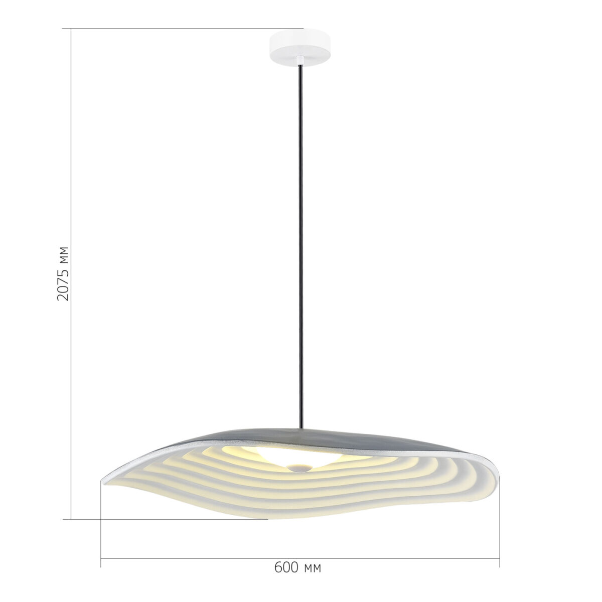 SL6208.711.12 Светильник подвесной ST-Luce Серый/Серый, Белый LED 1*12W 3000K ОАЗИС — изображение 4