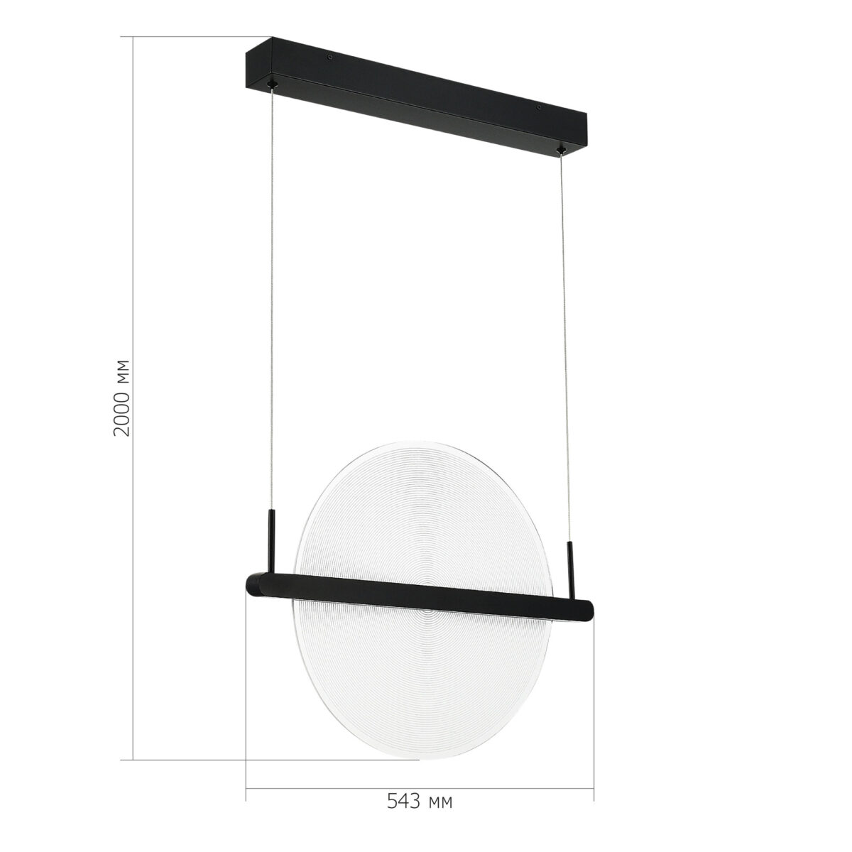 SL6233.403.15 Светильник подвесной ST-Luce Черный/Прозрачный LED 1*15W 4000K СПЛЕНДИД — изображение 5