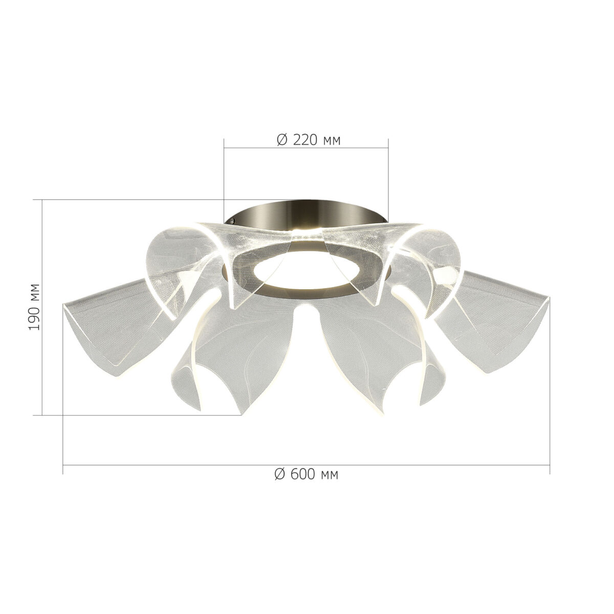 SL6235.102.20 Светильник потолочный ST-Luce Никель/Прозрачный LED 1*20W 4000K ФИЕРА — изображение 5