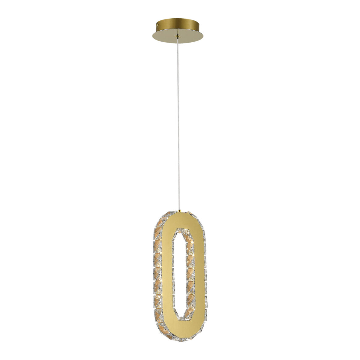 SL6506.203.01 Светильник подвесной ST-Luce Золотистый/Золотистый, Прозрачный LED 1*9W 3000K ЛУНГО — изображение 1