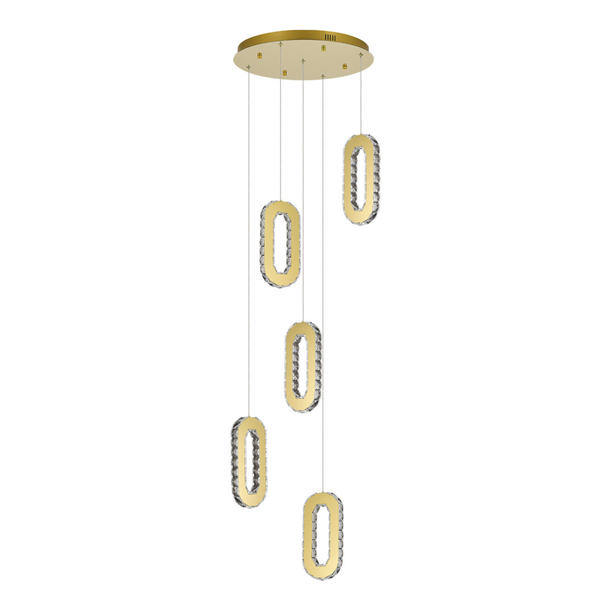 SL6506.203.05 Светильник подвесной ST-Luce Золотистый/Золотистый, Прозрачный LED 5*9W 3000K ЛУНГО — изображение 2