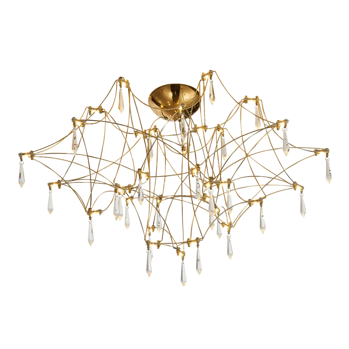 SL6601.202.78 Светильник потолочный ST-Luce Золотистый/Прозрачный LED 78*0,35W 3000K ГРАВЕТТА — изображение 1