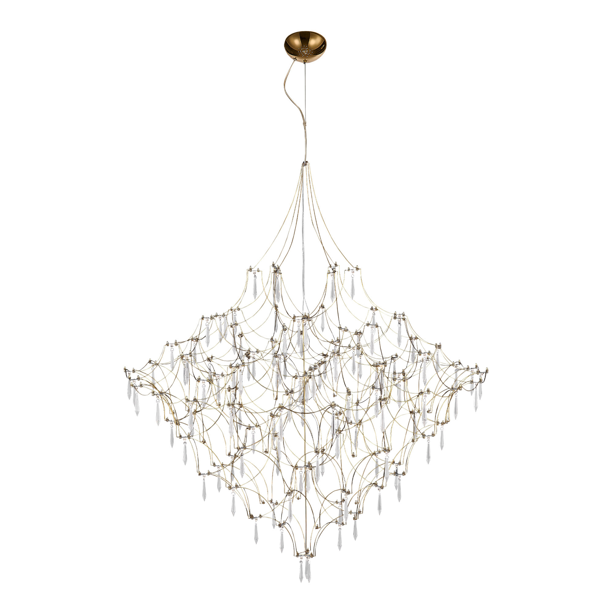 в наличии SL6601.203.114 Светильник подвесной ST-Luce Золотистый/Прозрачный LED 114*0,5W 3000K ГРАВЕТТА - купить в интернет-магазине Светильники Торг