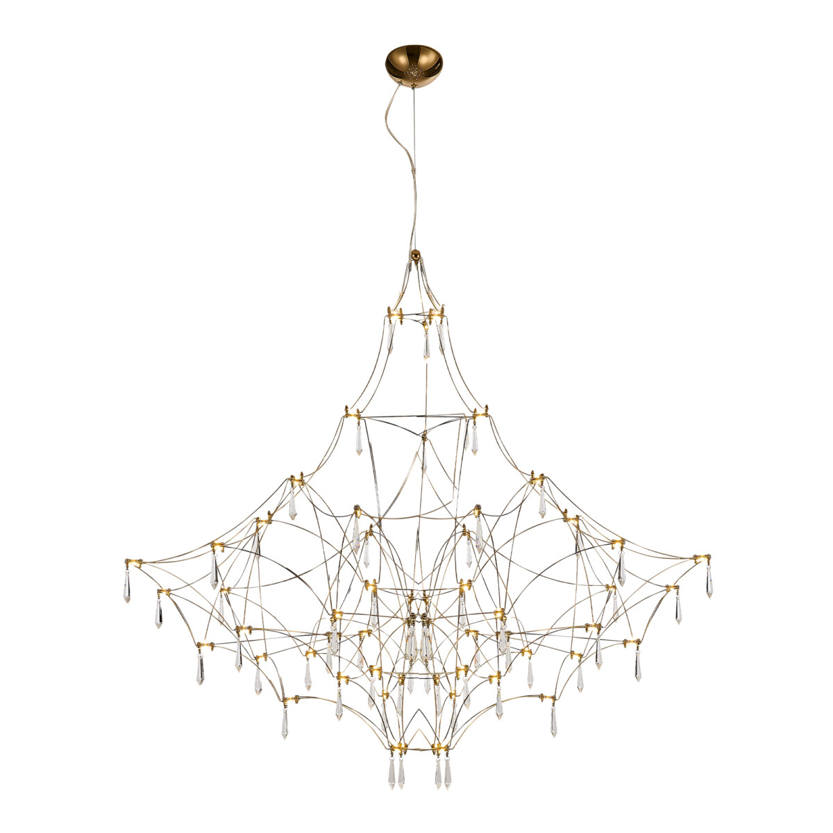 в наличии SL6601.213.114 Светильник подвесной ST-Luce Золотистый/Прозрачный LED 114*0,5W 3000K ГРАВЕТТА - купить в интернет-магазине Светильники Торг