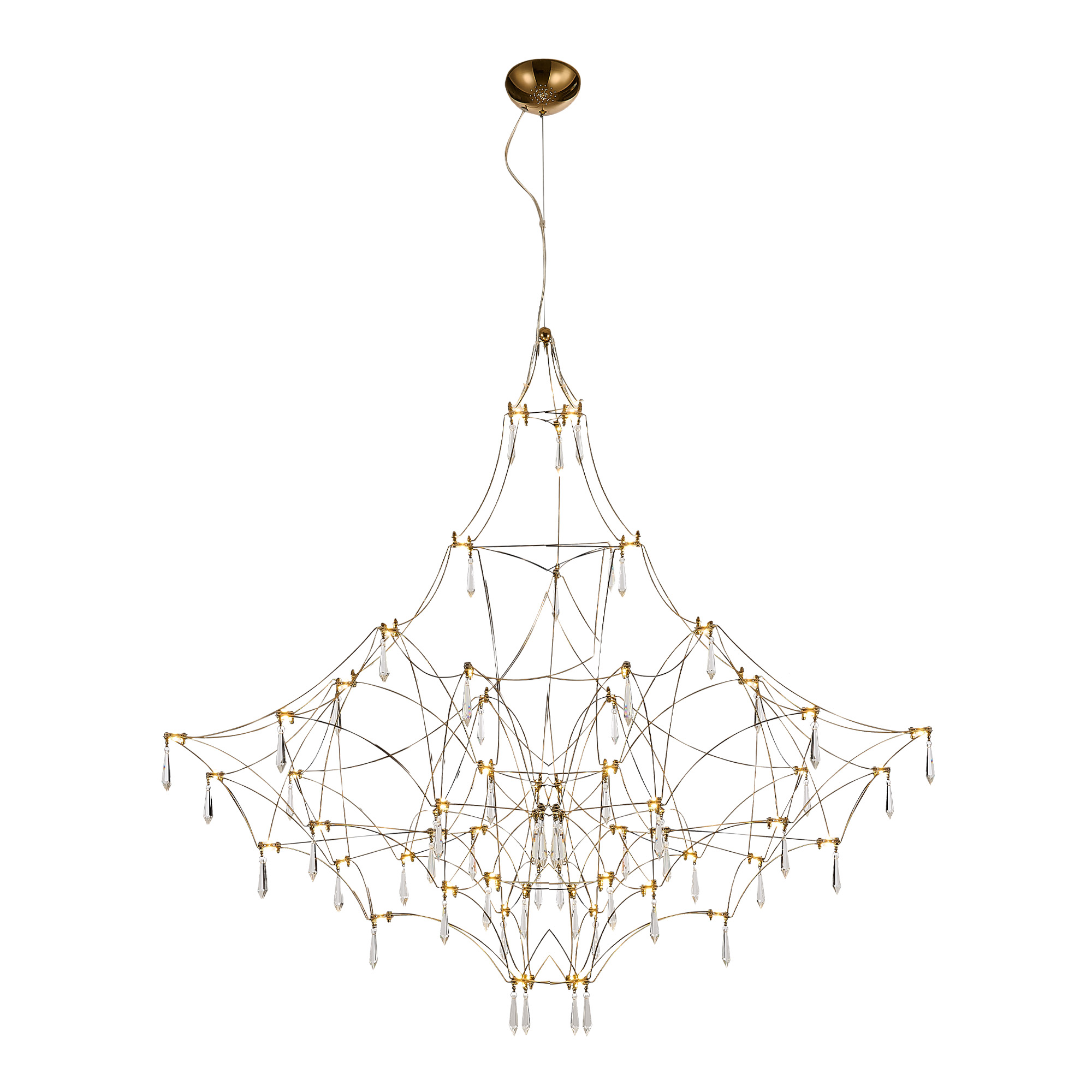 в наличии SL6601.213.114 Светильник подвесной ST-Luce Золотистый/Прозрачный LED 114*0,5W 3000K ГРАВЕТТА - купить в интернет-магазине Светильники Торг