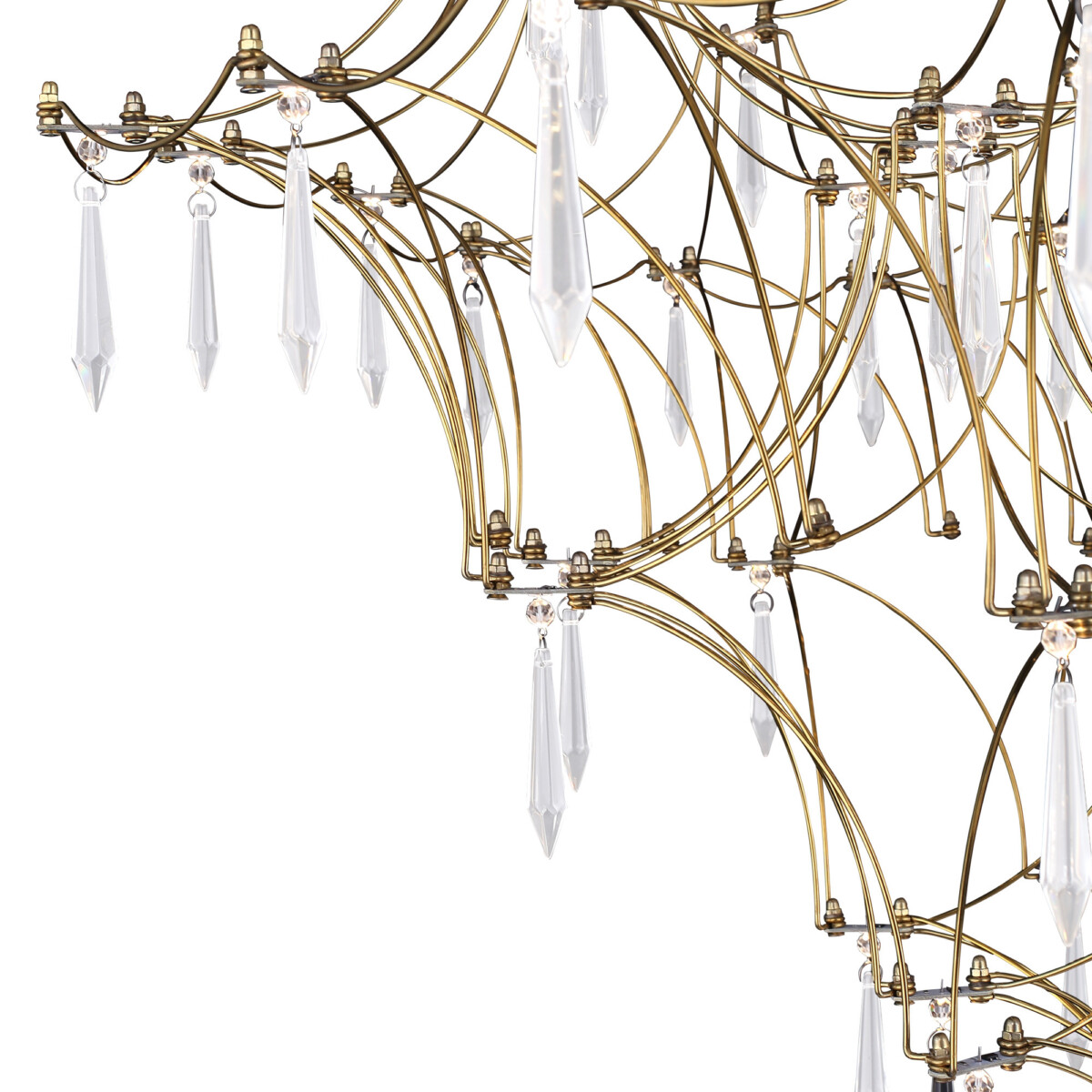 в наличии SL6601.213.114 Светильник подвесной ST-Luce Золотистый/Прозрачный LED 114*0,5W 3000K ГРАВЕТТА - купить в интернет-магазине Светильники Торг