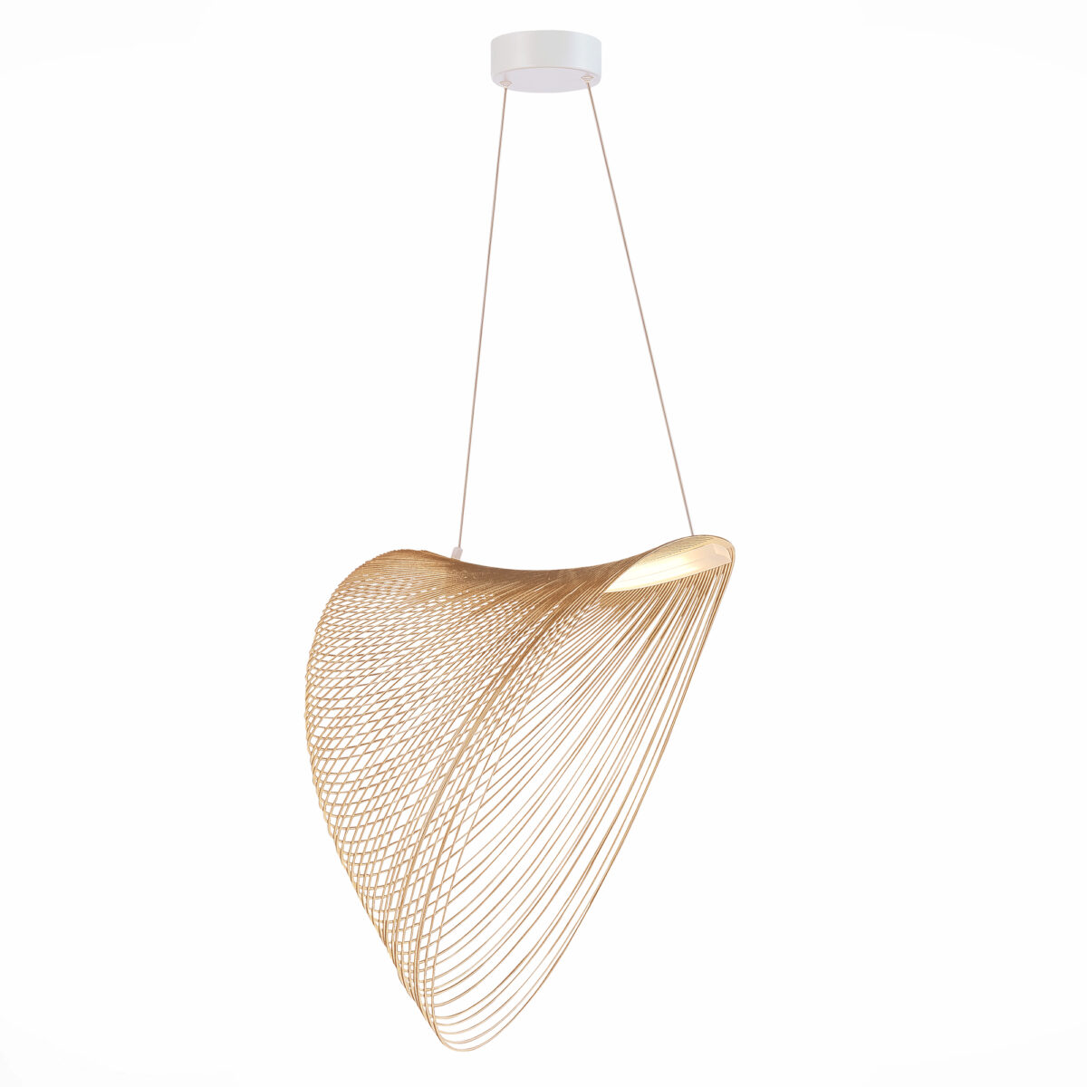 SL6900.503.24 Светильник подвесной ST-Luce Белый/Древесный LED 1*24W 4000K ФОССИЛЬ — изображение 1