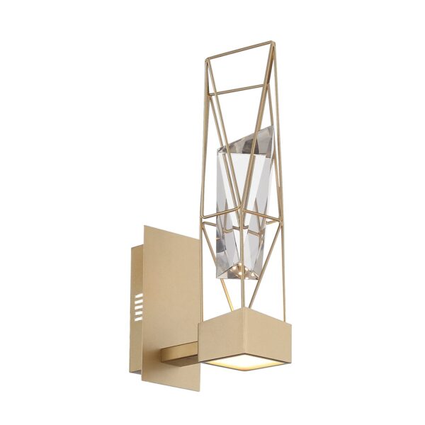 SL815.201.01 Бра ST-Luce Матовое золото/Матовое золото, Прозрачный LED 1*6W 4000K ПРОЖЕТТО