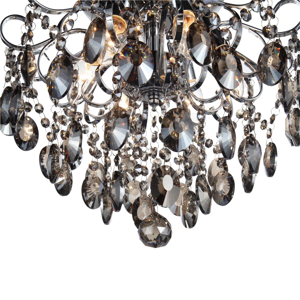 SL846.102.06 Люстра подвесная ST-Luce Темный хром/Тонированный черный E14 6*40W ОРЕЧИНИ — изображение 3