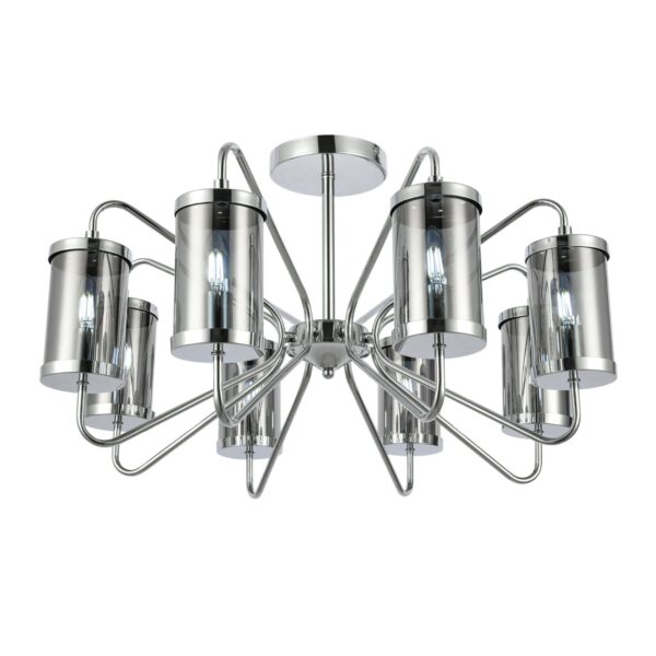 SLE102302-08 Светильник потолочный Хром/Дымчатый E14 8*40W ВАЛЕРИ