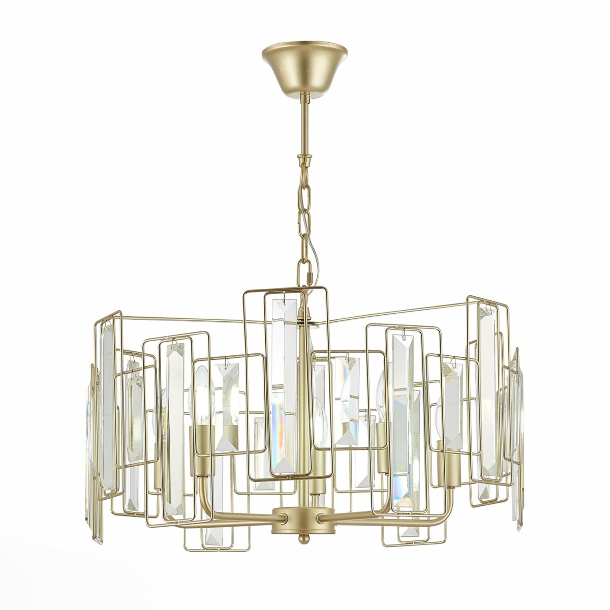 SLE103403-05 Светильник подвесной Шампань/Прозрачный E14 5*40W GIANO — изображение 1