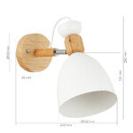SLE103801-01 Светильник настенный Светлое дерево, Белый/Белый E27 1*60W BALCAMO — изображение 3