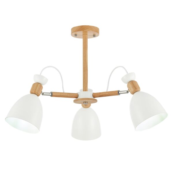 SLE103802-03 Светильник потолочный Светлое дерево, Белый/Белый E27 3*60W БЕЛЬКАМО