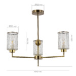 SLE1046-302-03 Светильник потолочный Бронза/Прозрачный E27 3*60W VESTRE — изображение 4