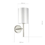 SLE107301-01 Светильник настенный Никель/Белый E14 1*40W НОЙА — изображение 3