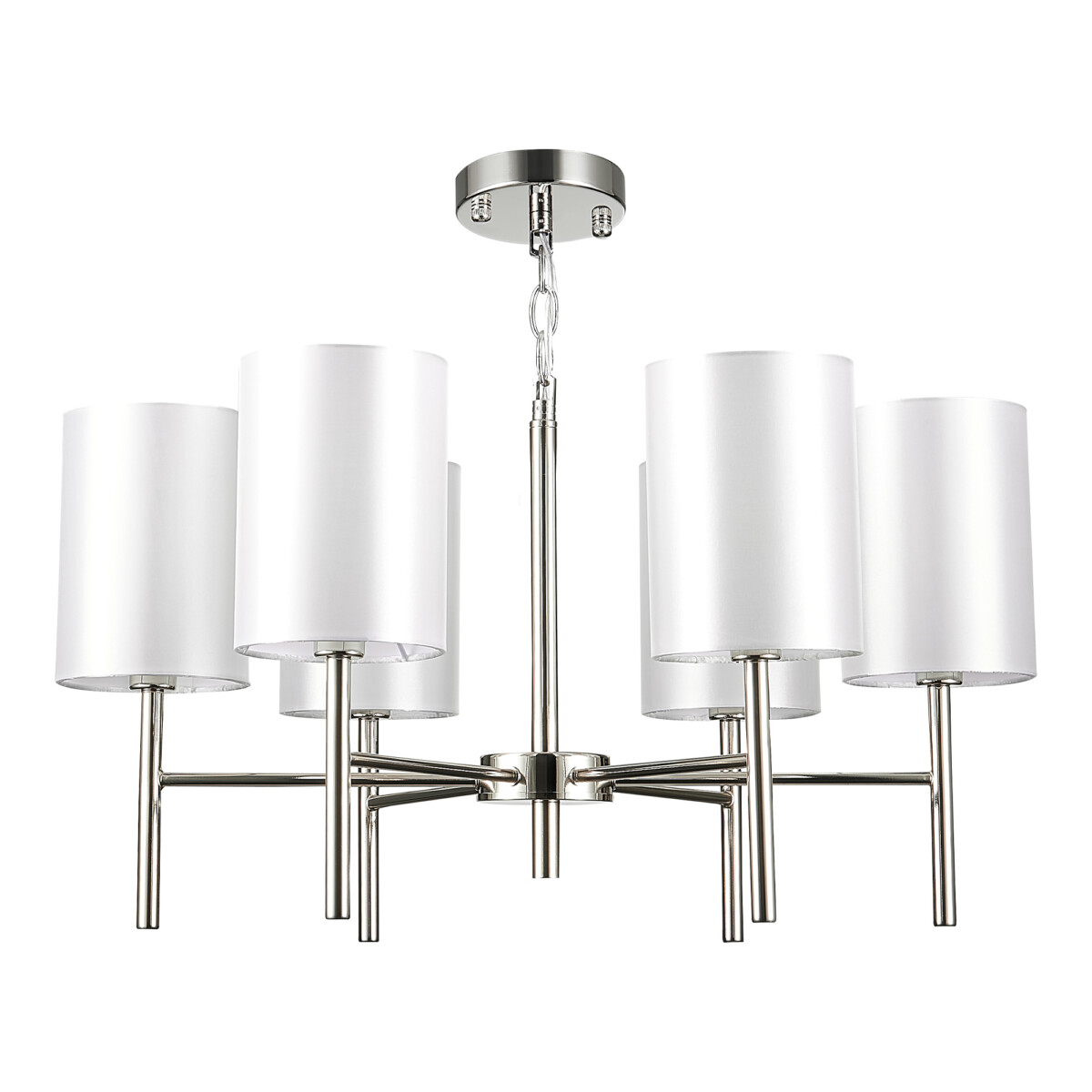 SLE107303-06 Люстра подвесная Никель/Белый E14 6*40W NOIA — изображение 1