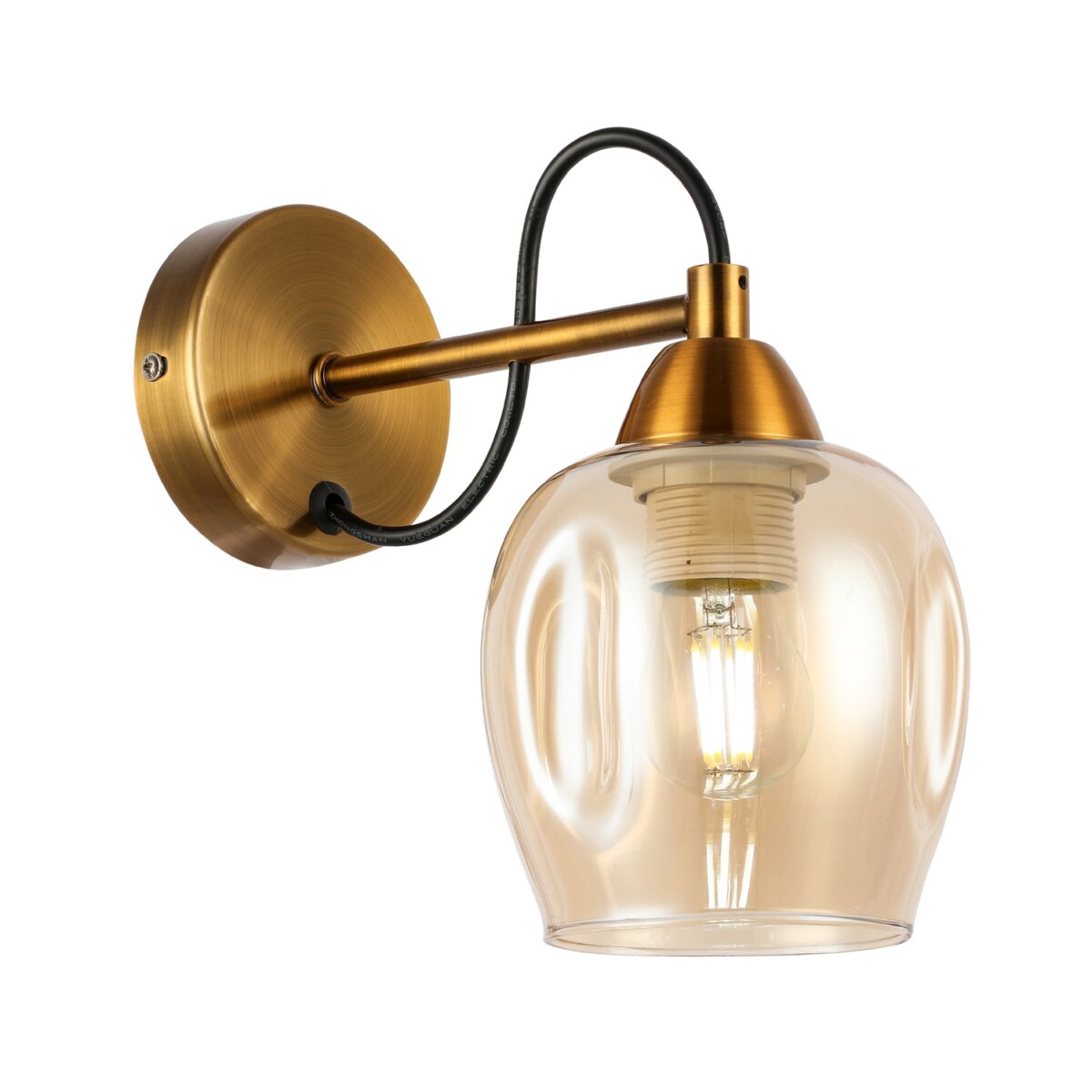 SLE110001-01 Светильник настенный Бронза/Янтарный E27 1*60W ACRO — изображение 1