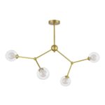 SLE1106-203-04 Светильник подвесной Золотистый/Прозрачный, Белый G9 LED 4*5W АРКУС — изображение 2