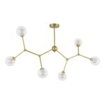 SLE1106-203-06 Светильник подвесной Золотистый/Прозрачный, Белый G9 LED 6*5W АРКУС — изображение 2