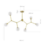SLE1106-203-06 Светильник подвесной Золотистый/Прозрачный, Белый G9 LED 6*5W АРКУС — изображение 4