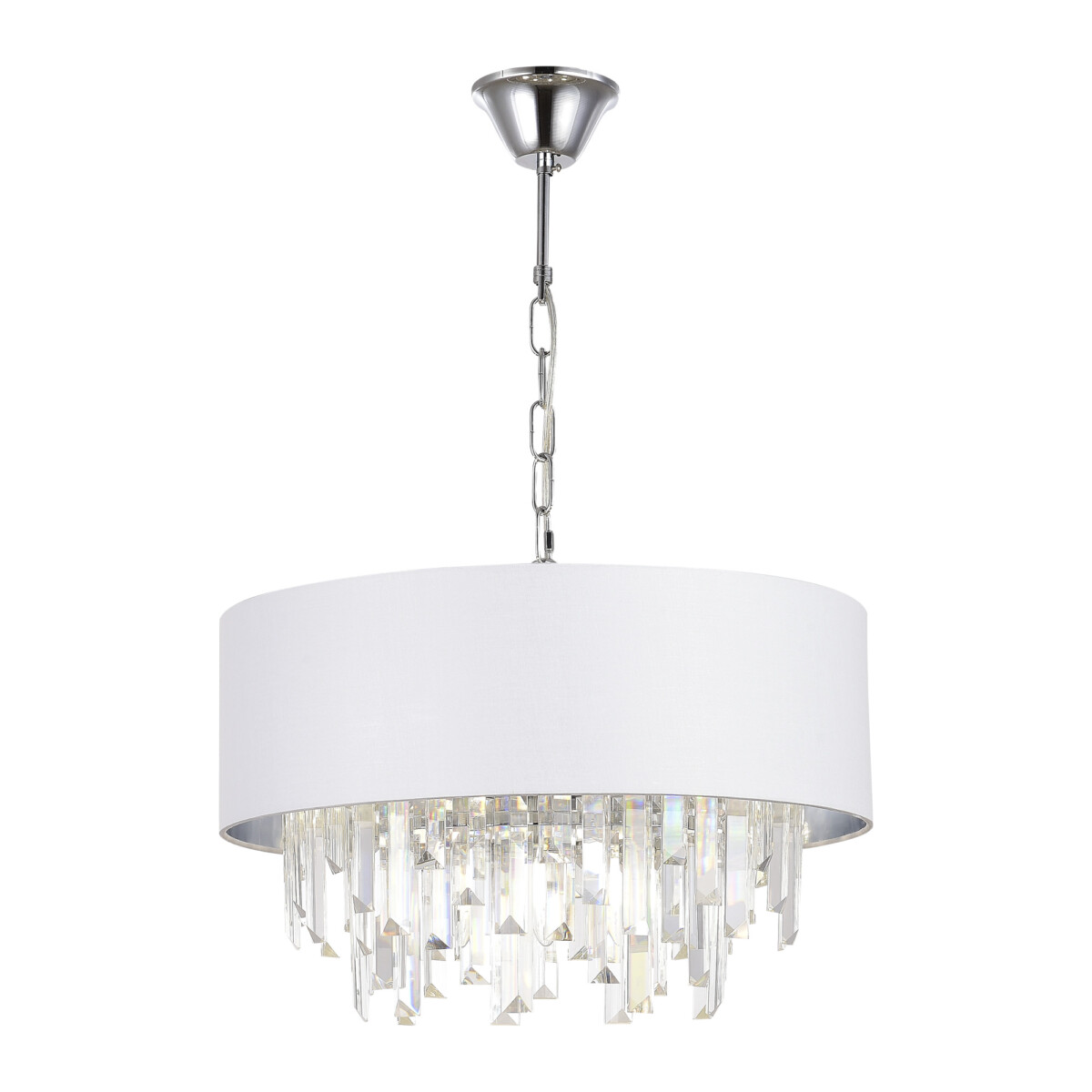 SLE1120-103-07 Светильник подвесной Хром/Белый E14 7*40W DAHLIA — изображение 1