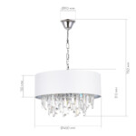 SLE1120-103-07 Светильник подвесной Хром/Белый E14 7*40W DAHLIA — изображение 4