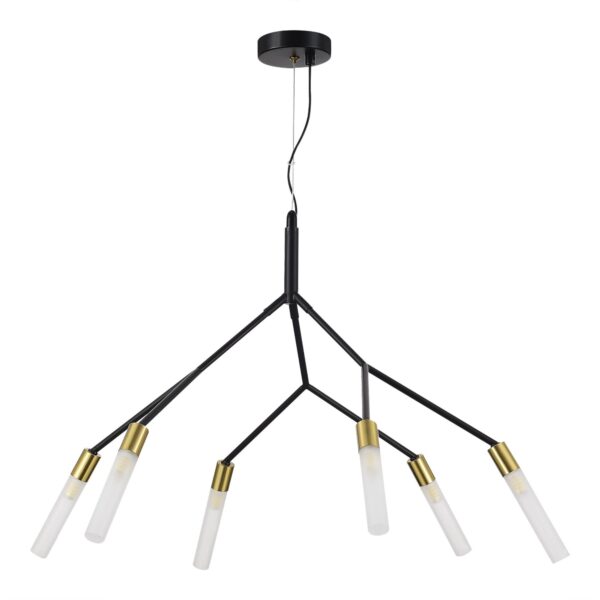 SLE1129-403-06 Светильник подвесной Черный, латунь/Белый G9 6*5W КАЙТО