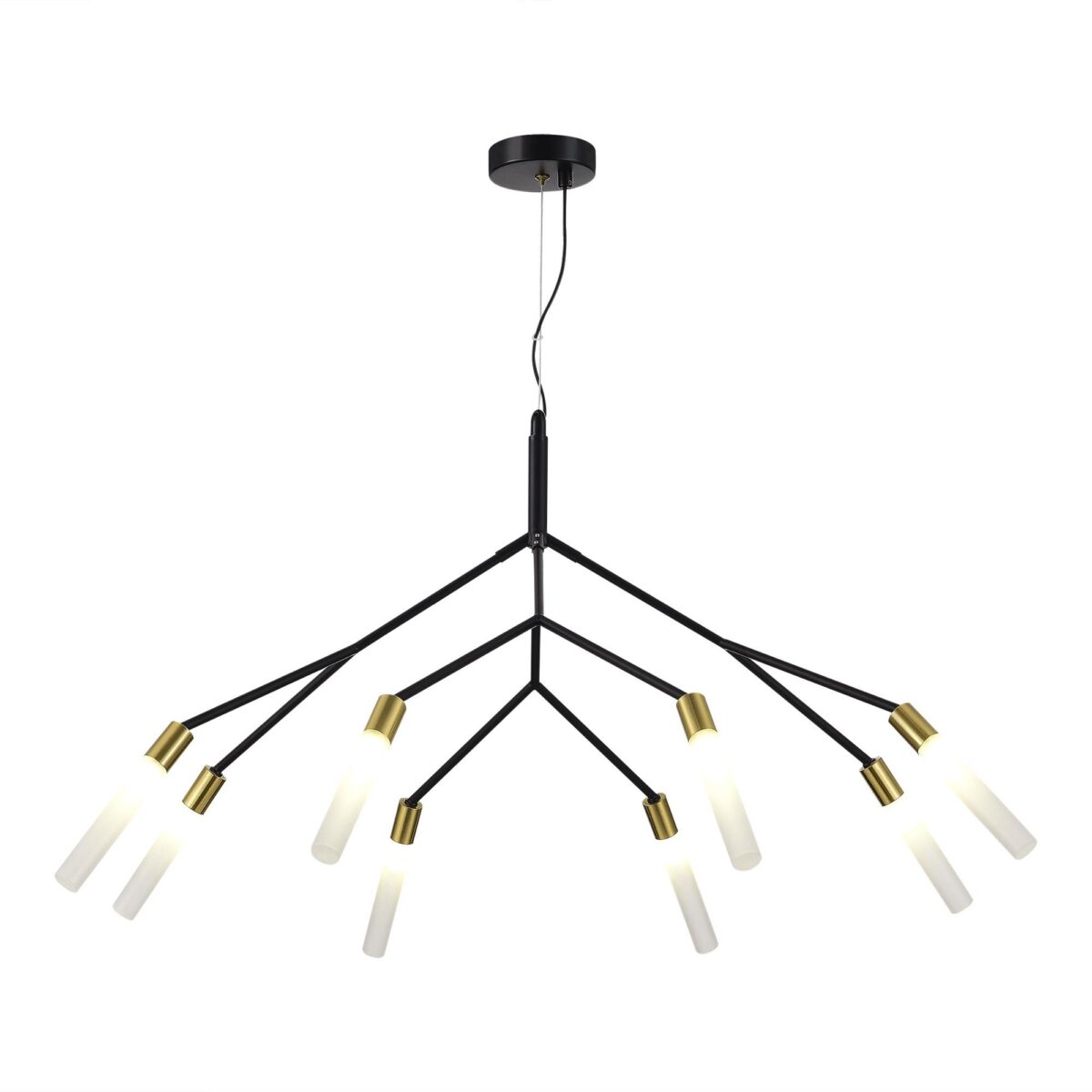 SLE1129-403-08 Светильник подвесной Черный, латунь/Белый G9 8*5W КАЙТО — изображение 2