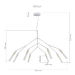 SLE1129-503-08 Светильник подвесной Белый/Белый G9 8*5W КАЙТО — изображение 4