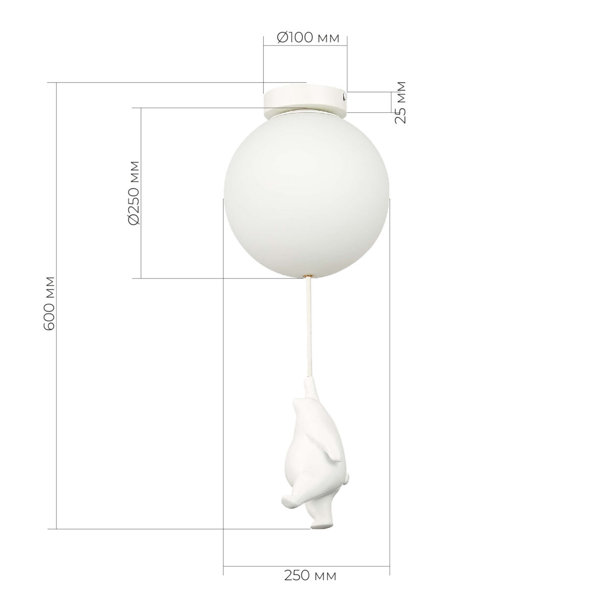 SLE115422-01 Подвес Белый/Белый E27 1*60W МОДЕНА — изображение 4