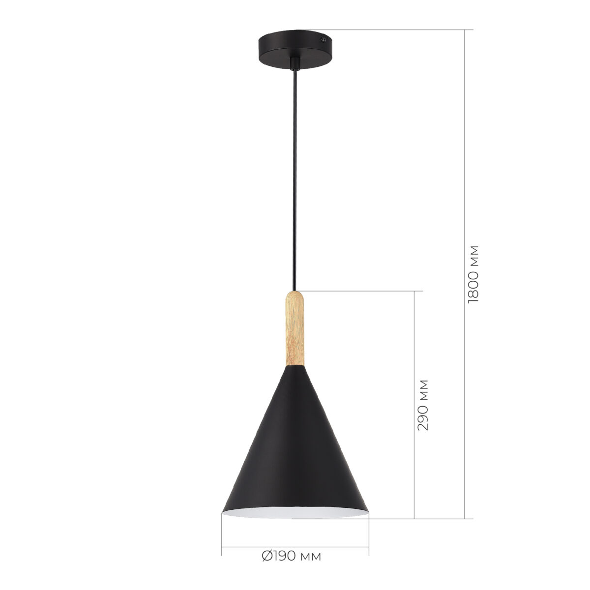 SLE1255-403-01 Светильник подвесной Черный/Черный E27 1*40W АРКЕТ — изображение 3