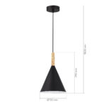 SLE1255-403-01 Светильник подвесной Черный/Черный E27 1*40W АРКЕТ — изображение 3