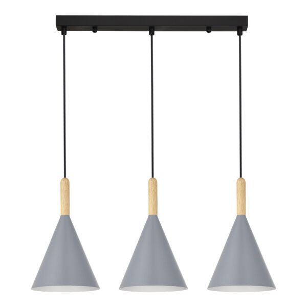 SLE1255-413-03 Светильник подвесной Черный/Серый E27 3*40W АРКЕТ