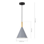 SLE1255-423-01 Светильник подвесной Черный/Серый E27 1*40W АРКЕТ — изображение 3