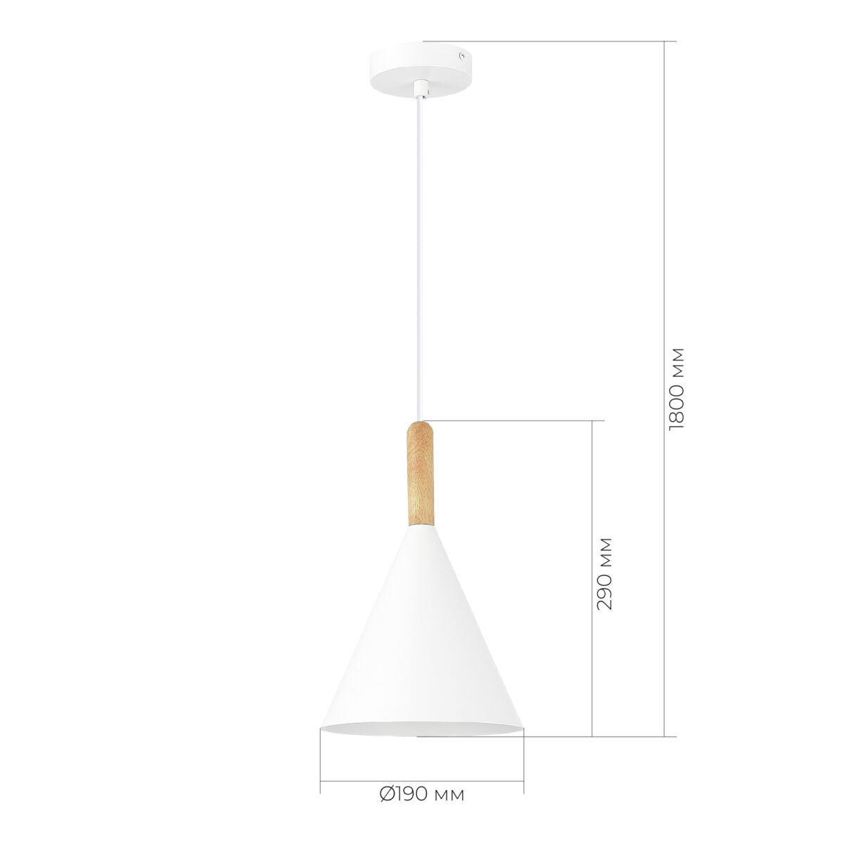 SLE1255-503-01 Светильник подвесной Белый/Белый E27 1*40W АРКЕТ — изображение 3
