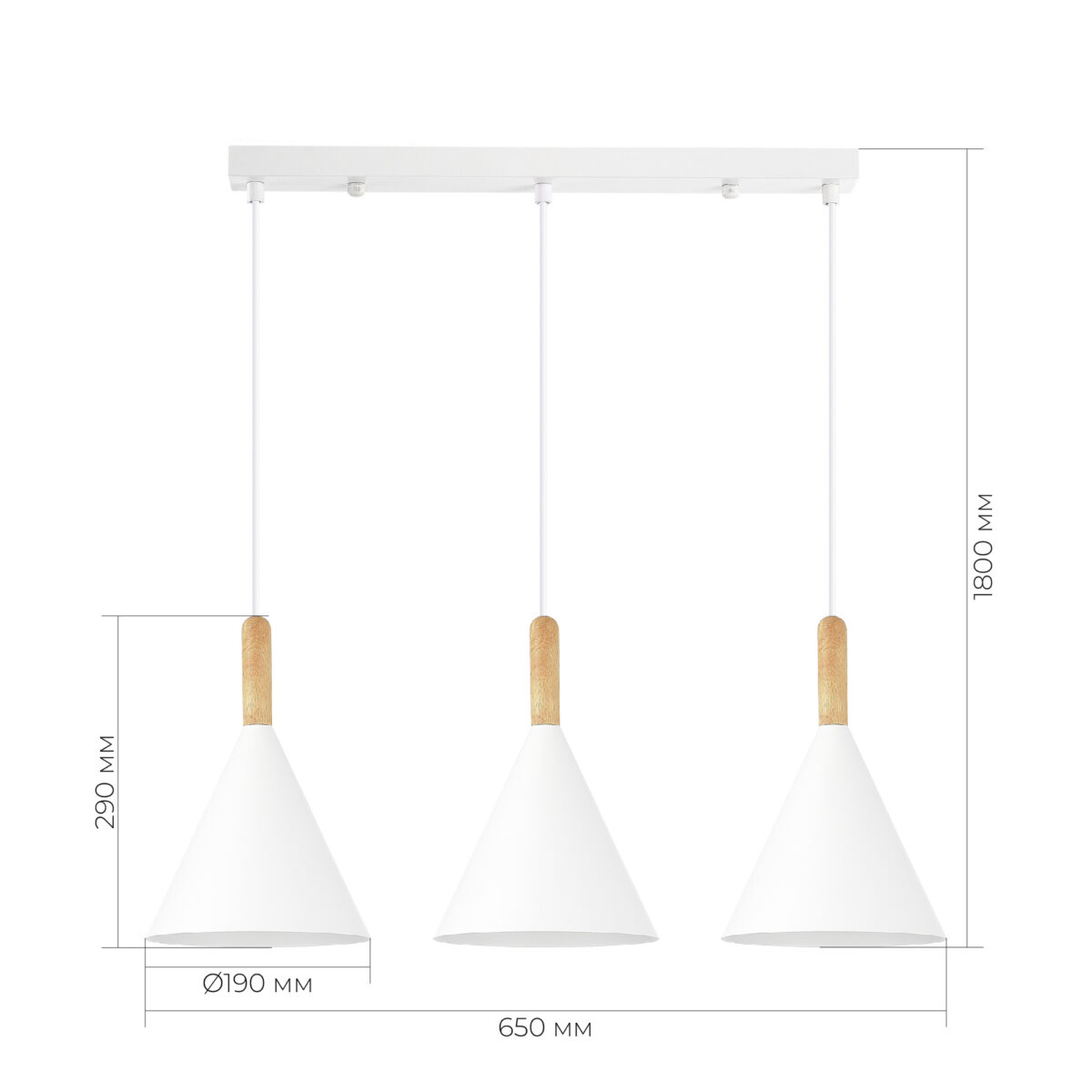 SLE1255-503-03 Светильник подвесной Белый/Белый E27 3*40W АРКЕТ — изображение 4
